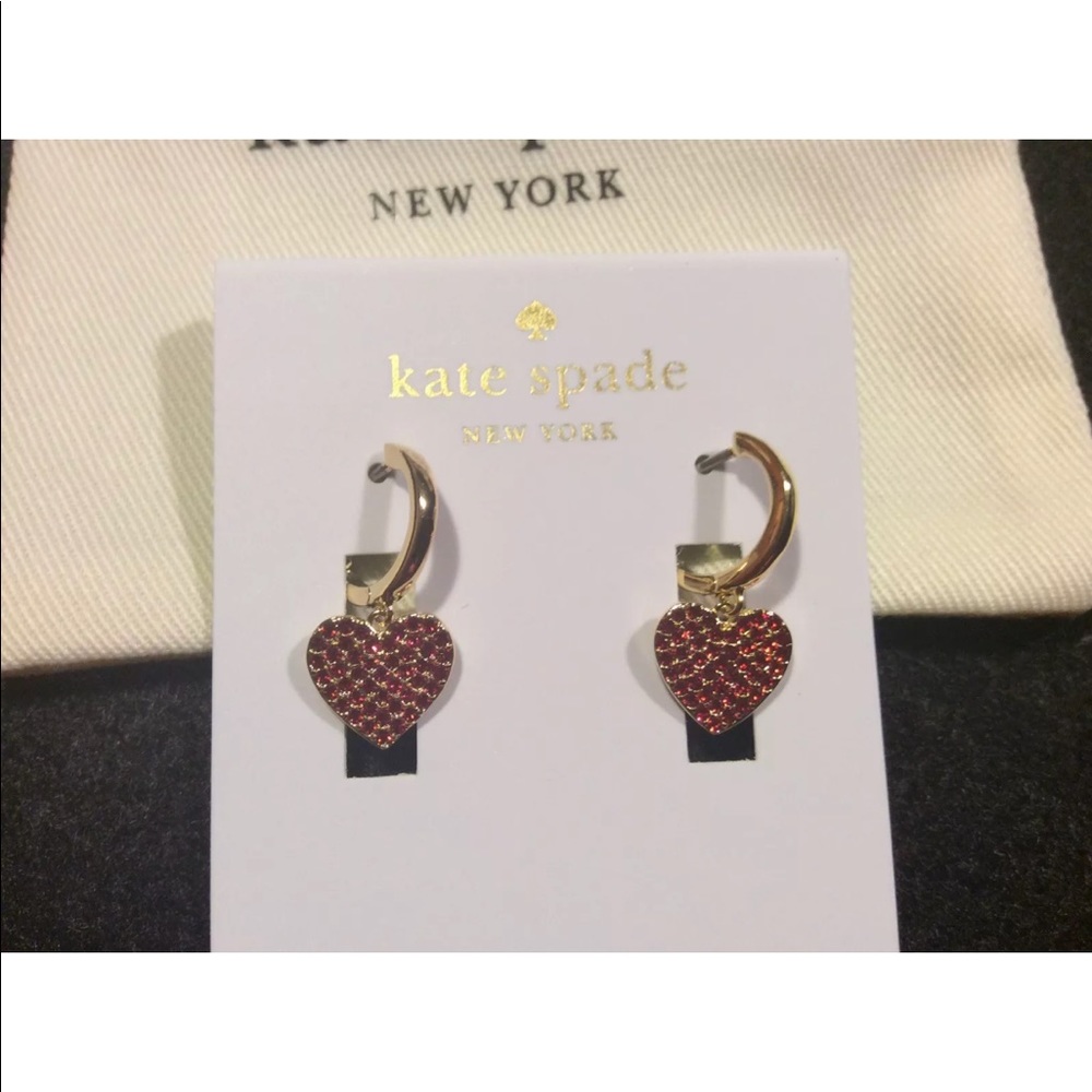 🎉Sale🎉Kate Spade Yours Truly heart earrings - Picture 2 of 2